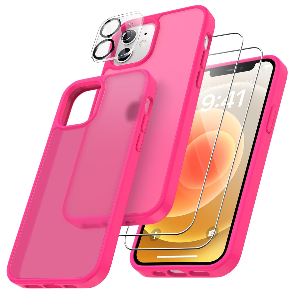 FLLAO 4 en 1 Funda para iPhone 15 con 2 Protector Pantalla y 1 Protector Lente Cámara, [Almohadilla de Aire integrada] Antigolpes Antiarañazos Carcasa 6,1 Pulgadas, Transparente — view 130