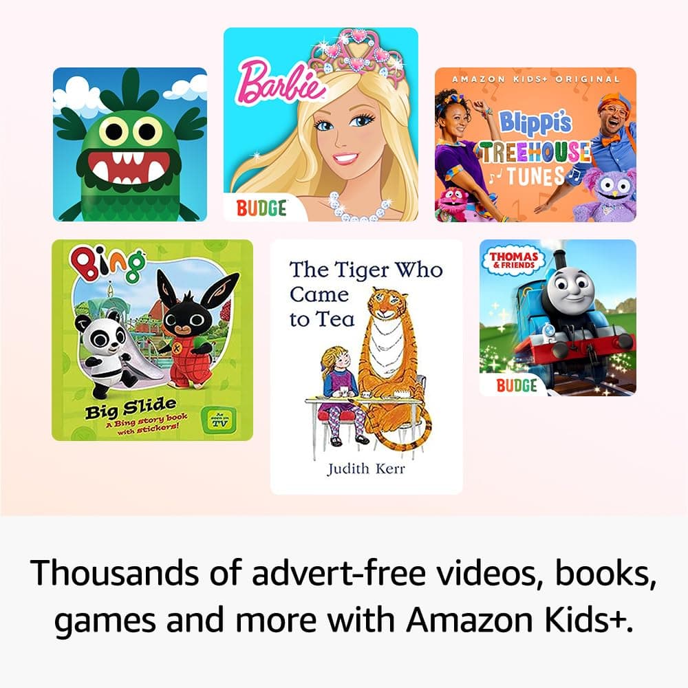 Amazon Fire HD 10 Kids tablet (newest gen) | ages 3–7, includes ads-free books, games, apps and videos that children love, 10.1" brilliant screen, parental controls, 2-year worry-free guarantee, 32 GB — view 5
