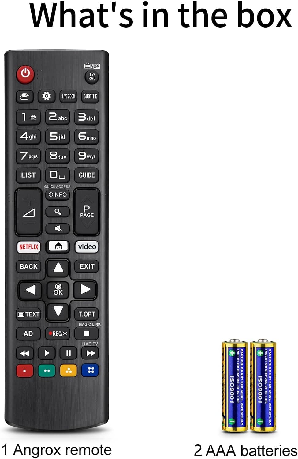 for LG Smart TV Remote Control Replacement,Universal for All LG OLED 3D Thinq TVs for AKB75095307 AKB75375604 AKB74915305 AK75675304 AKB76040302 AKB76037601 AKB75675313 with Battery — view 5