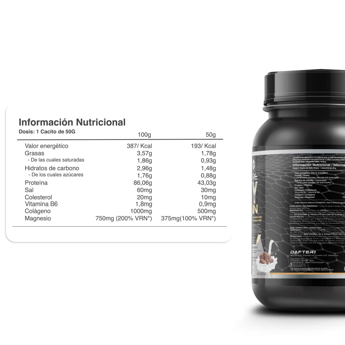 Healthy Fusion Whey Protein | Proteína Whey pura con Colágeno + Magnesio | Mejora tus entrenamientos | Protege y aumenta la masa muscular | 1000g de proteína (Chocolate) — view 7