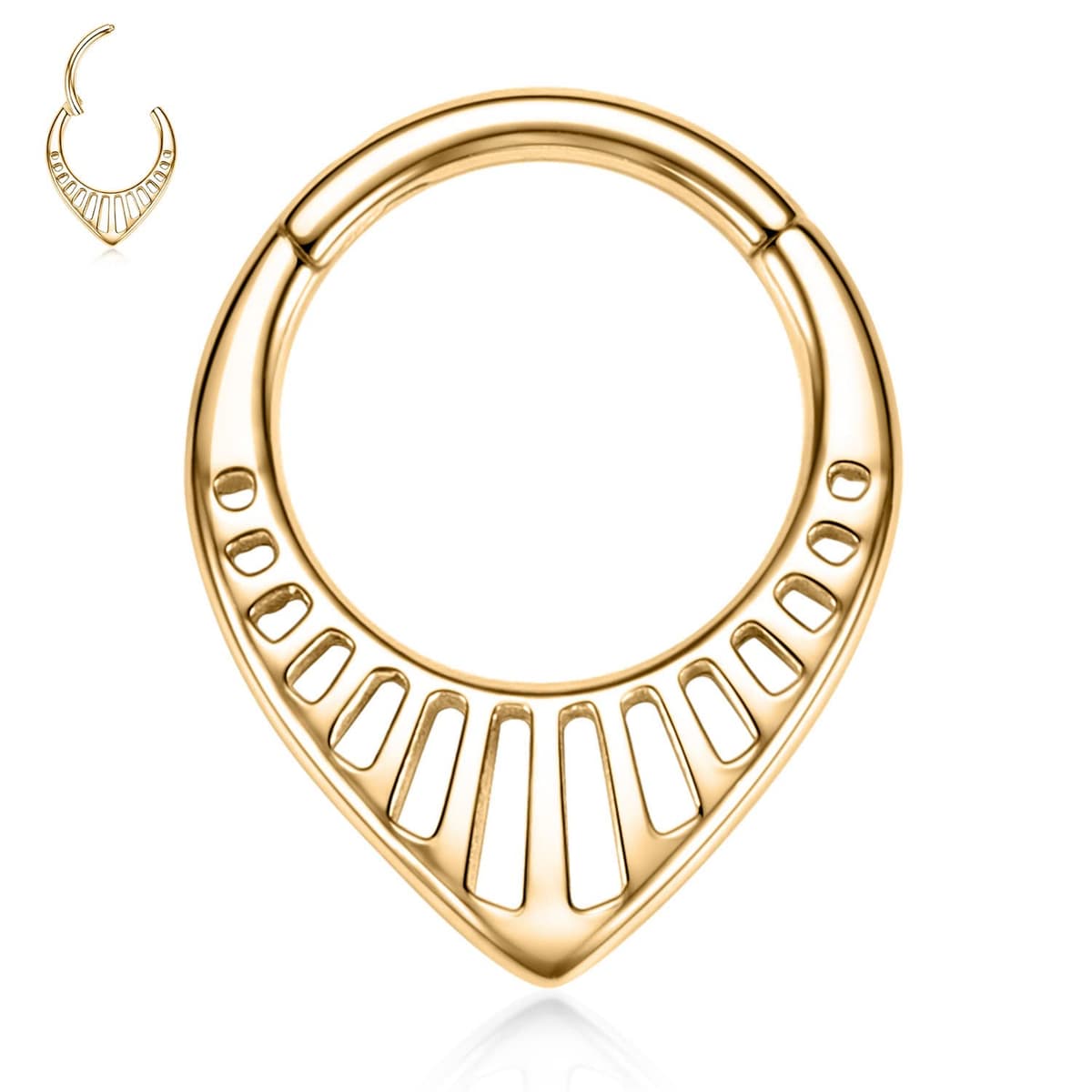 hengkaixuan Teardrop Daith Earrings Septum Jewellery Nose Hoop Ring Surgical Steel Daith Rook Tragus Piercing Jewellery Septum Clicker Ring Small Hoop Earring — view 26