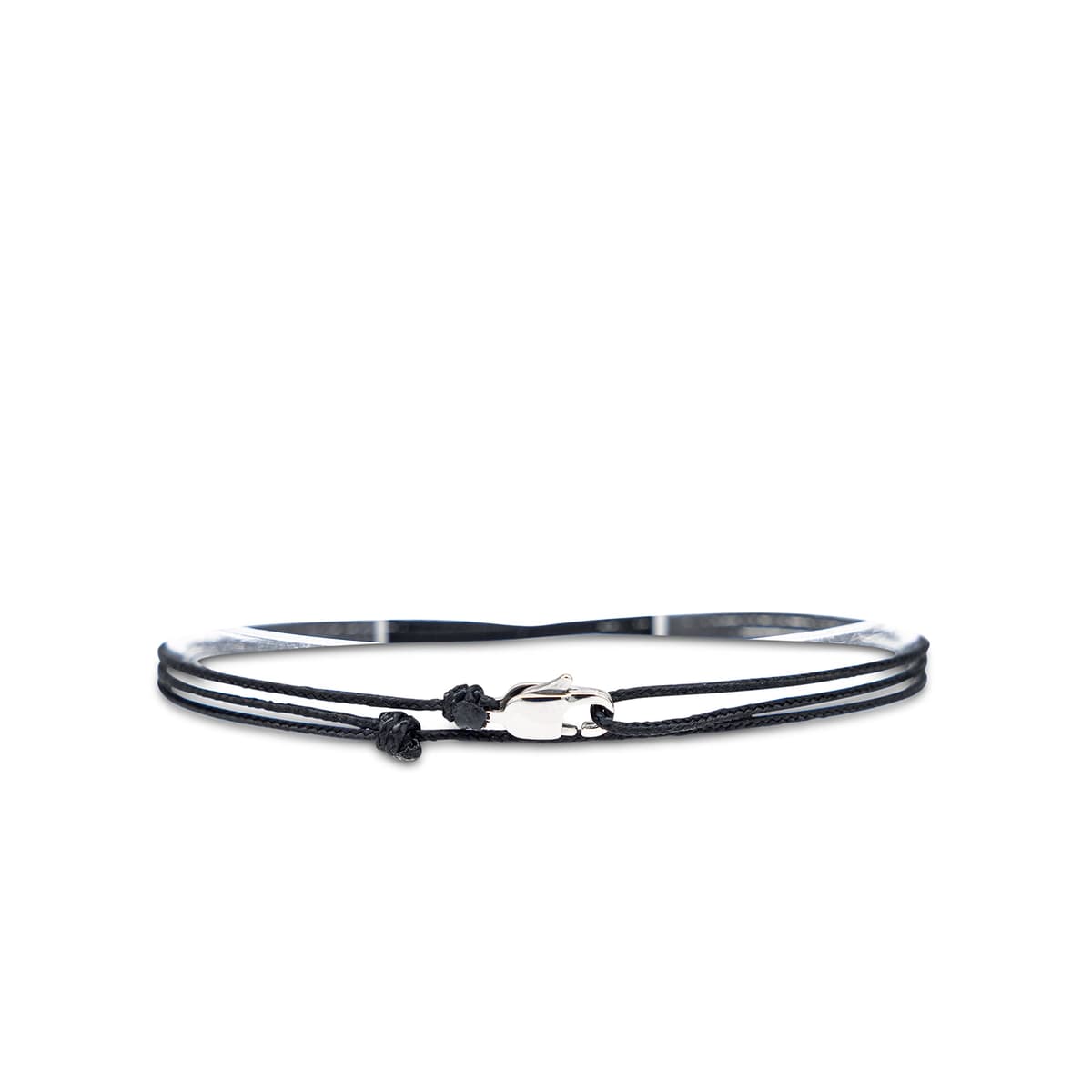 Made by Nami Pulsera Fina para Hombres y Mujeres con Cierre de Mosquetón Hecha a Mano - Joyería Marítima para Surfistas - Pulsera de Tela Minimalista - 100% Impermeable y Ajustable (Vino Rojo Negro) — view 9