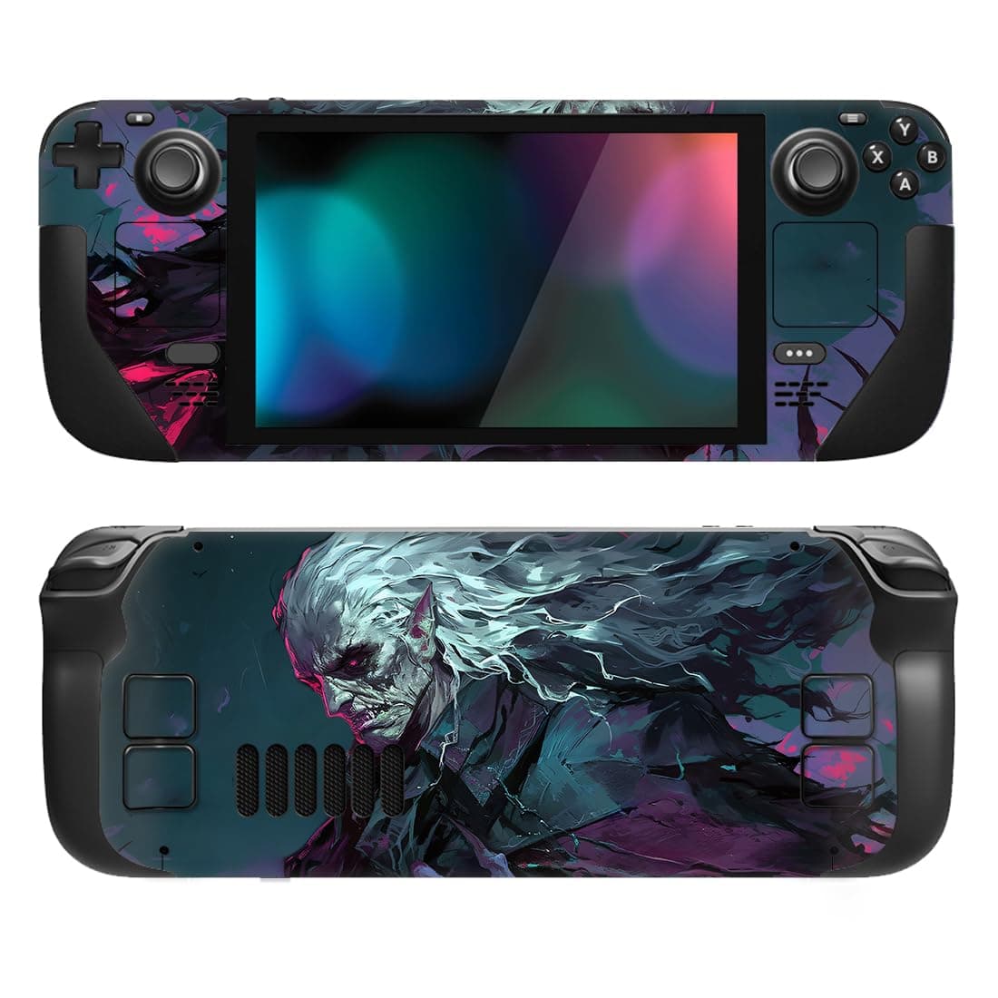 playvital Full Set Protective Skin Decal for Steam Deck LCD, Custom Stickers Vinyl Cover for Steam Deck OLED - Classics SNES Style — view 16