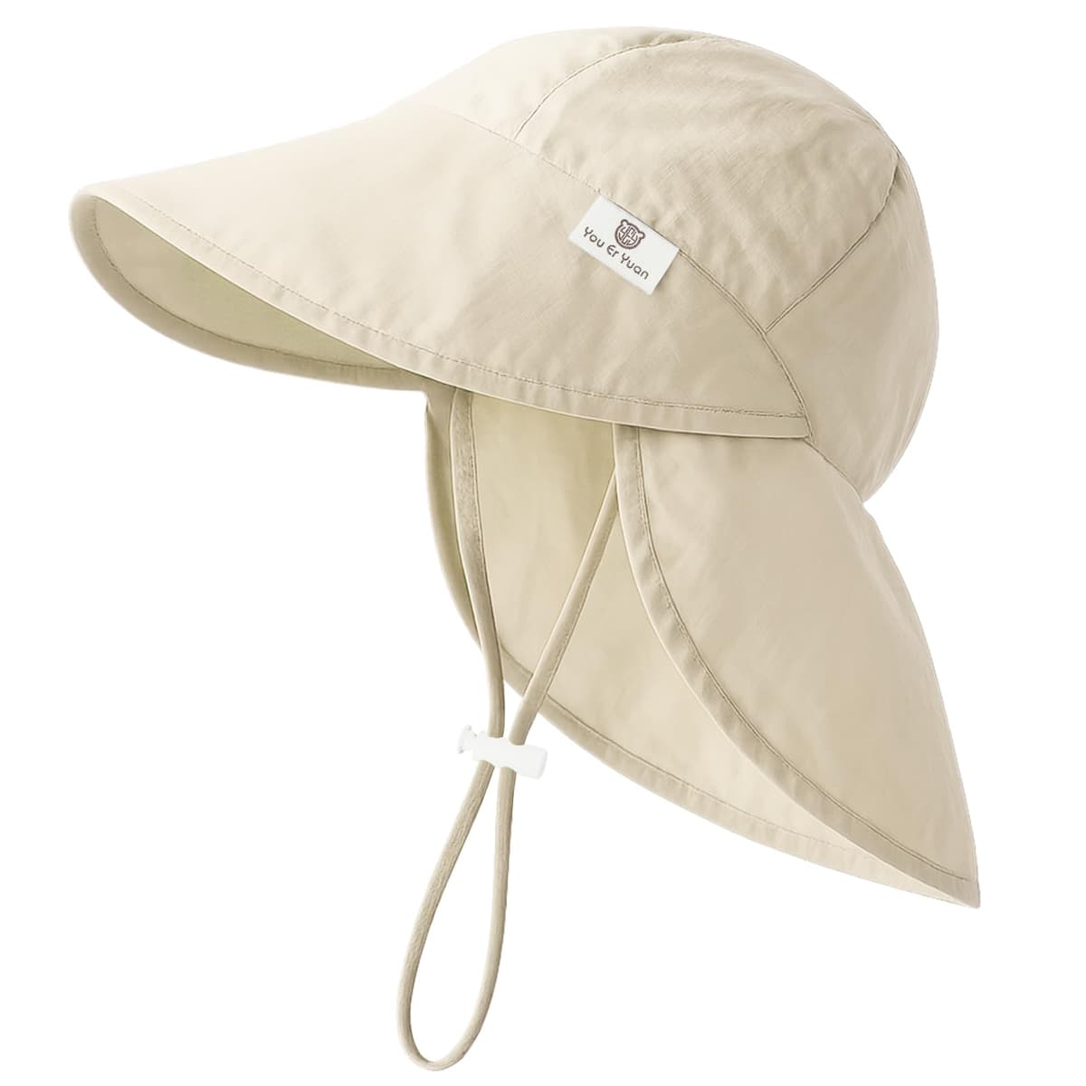 Gorro Filtro UV Bebe, Gorros Proteccion UV Bebe Algodón (Beige) — view 8