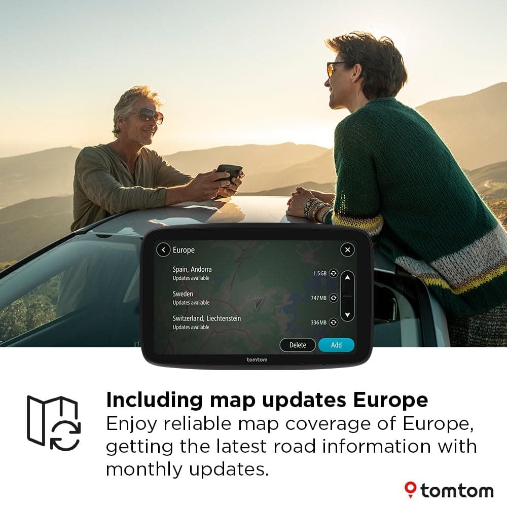 TomTom Car Sat Nav GO Classic Lite (5 Inch, with Traffic Information and Speed Cam Alert Trial, Europe Map Updates Included, Updates via WiFi, Integrated Reversible Mount) — view 3