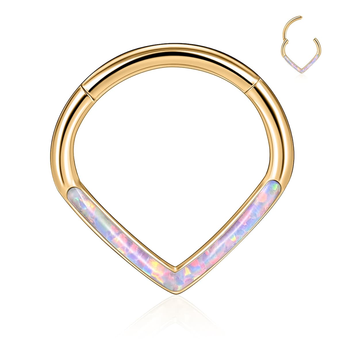 AROWRO 16G Septum & Daith Jewellery - 316L Surgical Steel Septum Rings, Daith Earrings, Nose Rings, Clicker, Rook, Helix, Lobe, Cartilage Piercing Jewellery — view 17