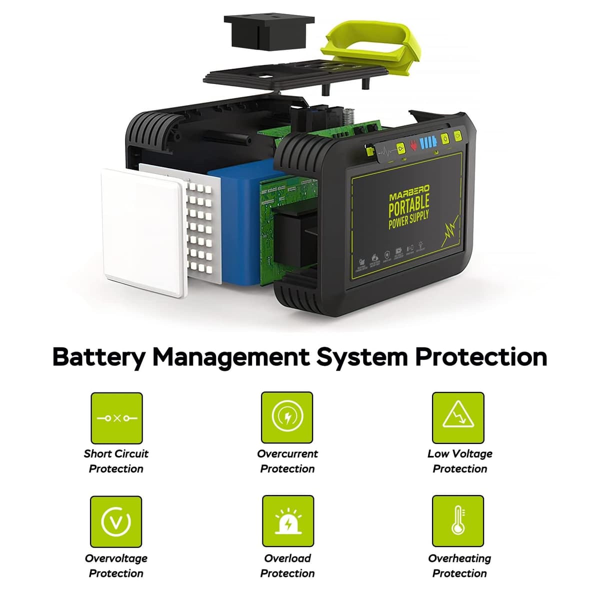 MARBERO Portable Power Station 24,000mAh Solar Generator with AC Plug Socket 120W Peak 88.8Wh Fast Charging Power Bank for Home Backup Outage Emergency Outdoor Adventure Picnic Travel RV — view 3