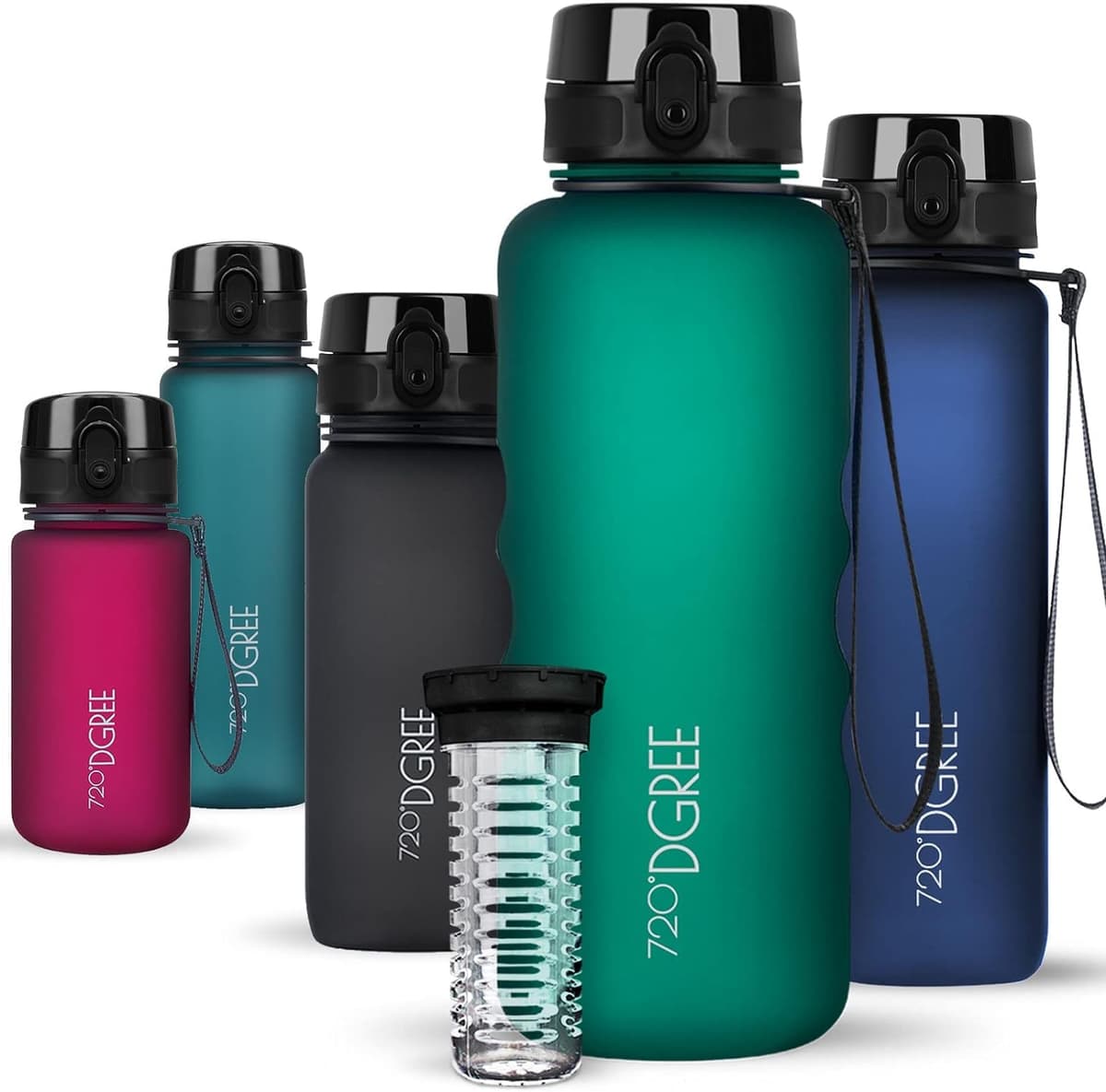 720°DGREE Botella de agua uberBottle – 1,5 litros, 1500ml | Novedosa botella deportiva | Sin BPA | Ideal para niños, fitness, deportes, fútbol, guardería, escuela, pequeños, antigoteo — view 298