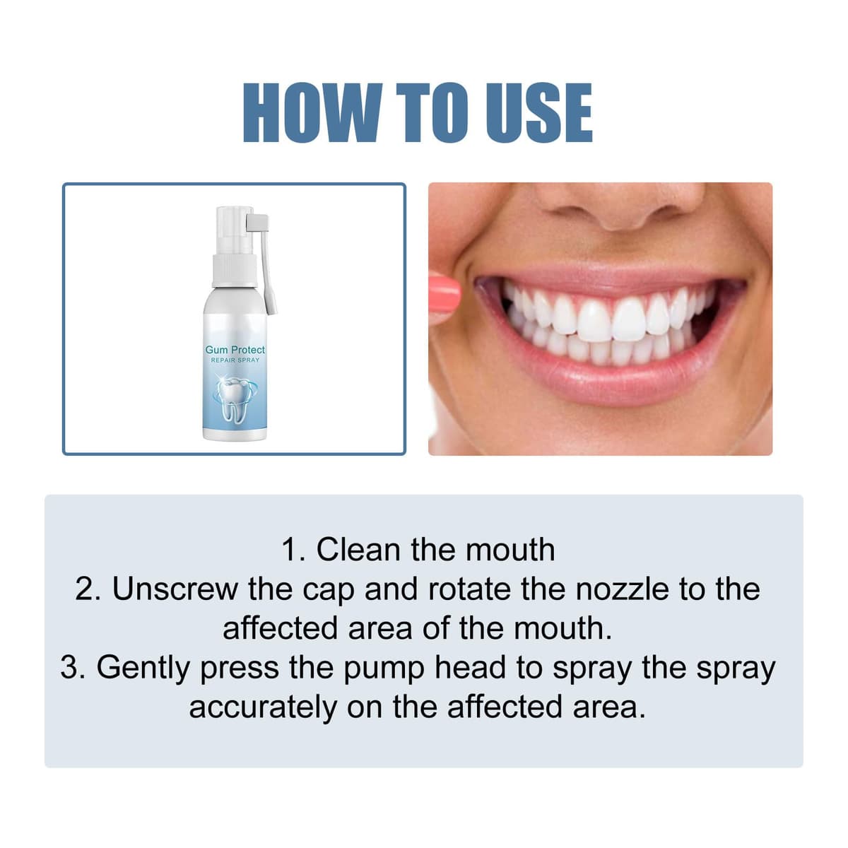 Spray para el Cuidado de las Encías,Reparación De Las Encías Retraídas,Spray de Regeneradoras de Encías,Muelas Bucal Cuidado,30ML — view 4
