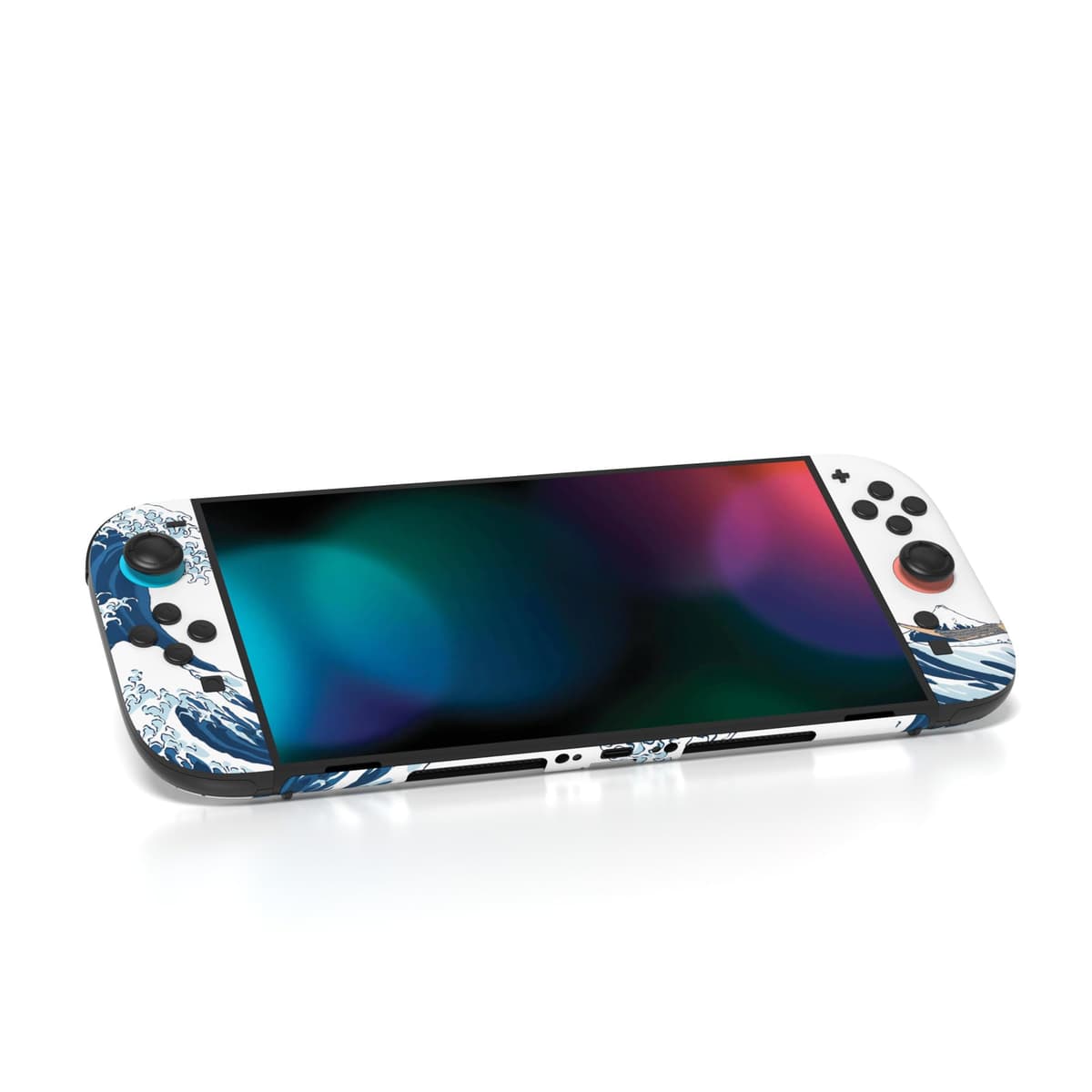 PlayVital Full Set Protective Skins for Nintendo Switch 2 Console & Joycon, Customized Vinyl Decal Wrap Sticker for Nintendo Switch 2 & Dock & Hand Grips - The Great Wave off Kanagawa — view 2