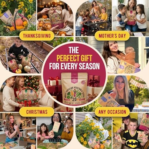 20 Vegetable Seeds Variety Pack - 12,465+ Non-GMO Heirloom Seeds for Planting Vegetables and Fruits in Individual Seed Packets, Home Garden Seed for Hydroponic, Indoor and Outdoors Gardening — view 5