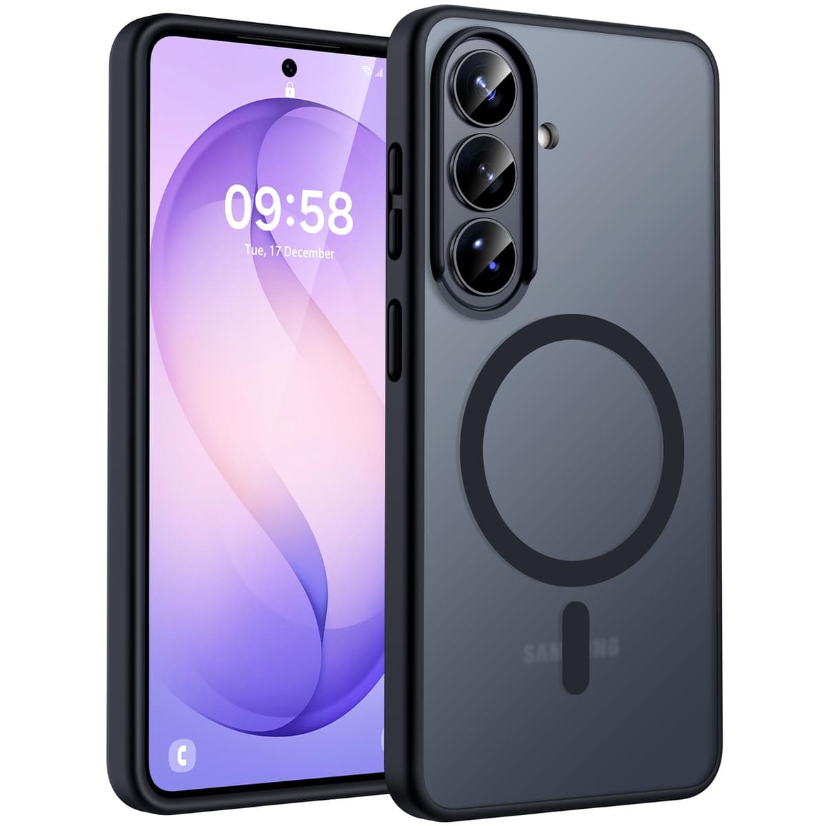 TOCOL Magnetic for Samsung Galaxy S26 Ultra Case, Fit for MagSafe, Drop Protection Slim Thin Translucent Matte Back for S26 Ultra Phone Case 6.9 inch, Black — view 37