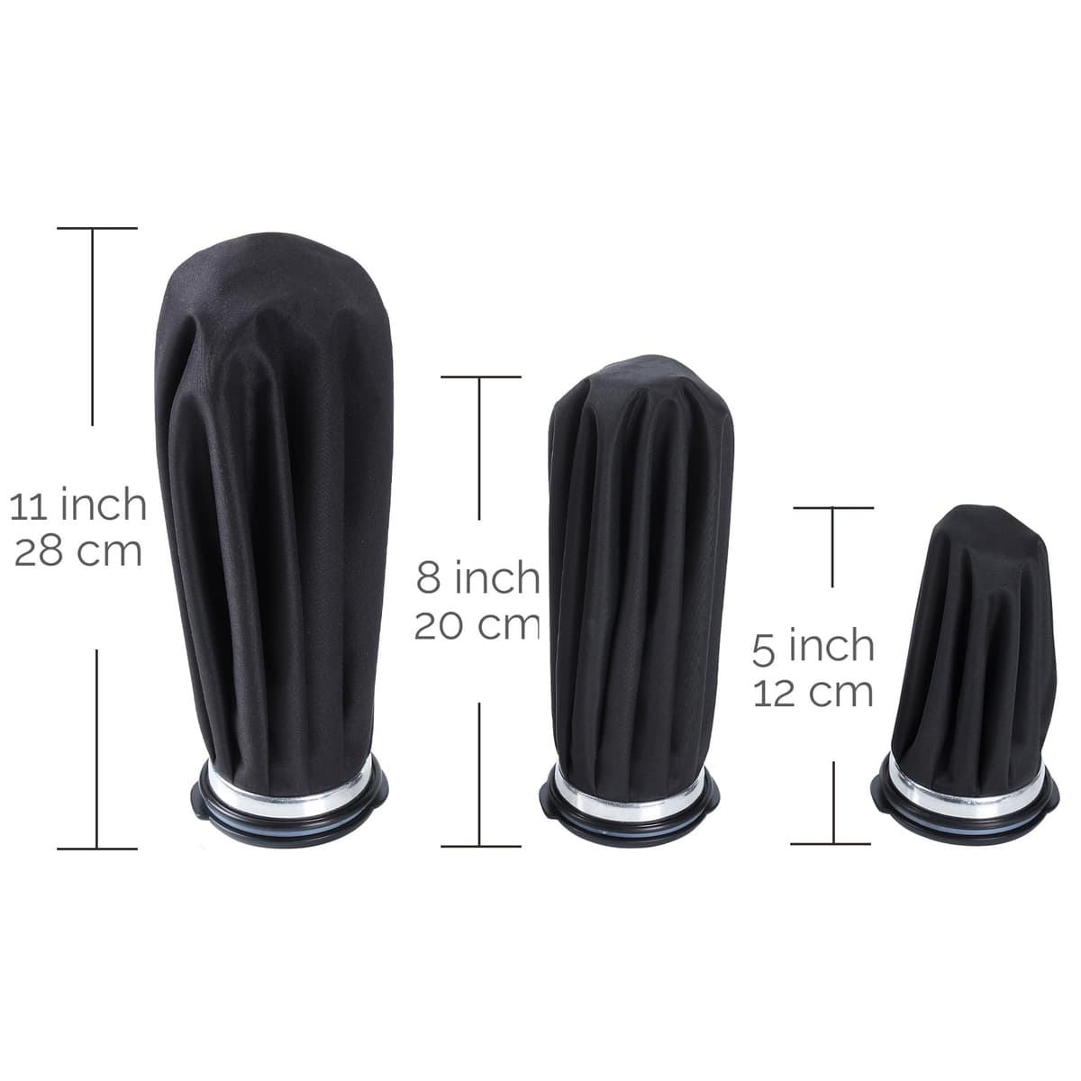 Bolsa de hielo - Tapón de rosca - Marca NEOtech Care - Diseño (Negro, 20cm) — view 2