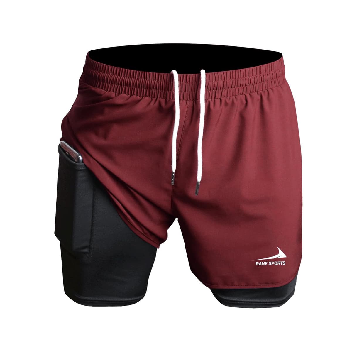 Rane Sports Men's 2 in 1 Running Shorts Ideal for Gym, Athletics, Outdoor Training — view 14