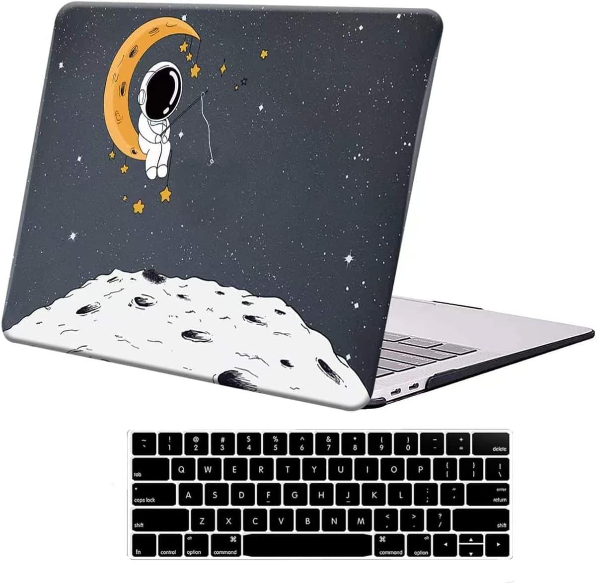 for MacBook Air 13.6 inch Case 2022 2023 2024 2025 Release M4 A3240 M3 A3113 M2 A2681 with Touch ID, Plastic Laptop Hard Shell Case & Keyboard Cover for M4 M3 M2 MacBook Air 13.6,Black Marble — view 22