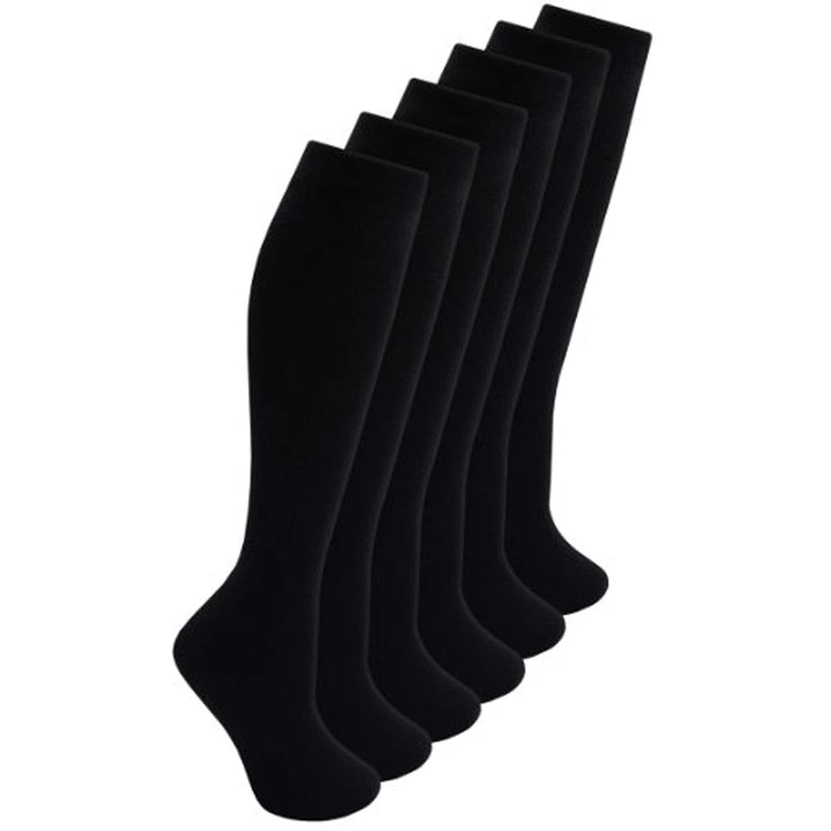 Bonjour® 6 Pairs Girls Kids Knee High School Socks Cotton Socks, Back to School Plain Socks Uniform Party Wear, Long Socks Girls Kids Knee High Socks for School