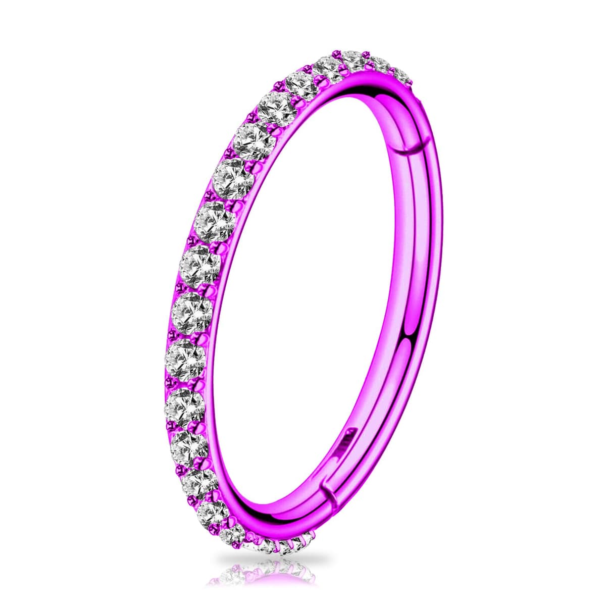 Artskin Grados 23 Titanio Bisagra nariz Anillos Piercing Cuerpo Anillos Helix cartílago Rook Pendientes 20G 18G 16G Diámetro 6 mm-10 mm Negro/Plata/Oro/Oro Rosa — view 9