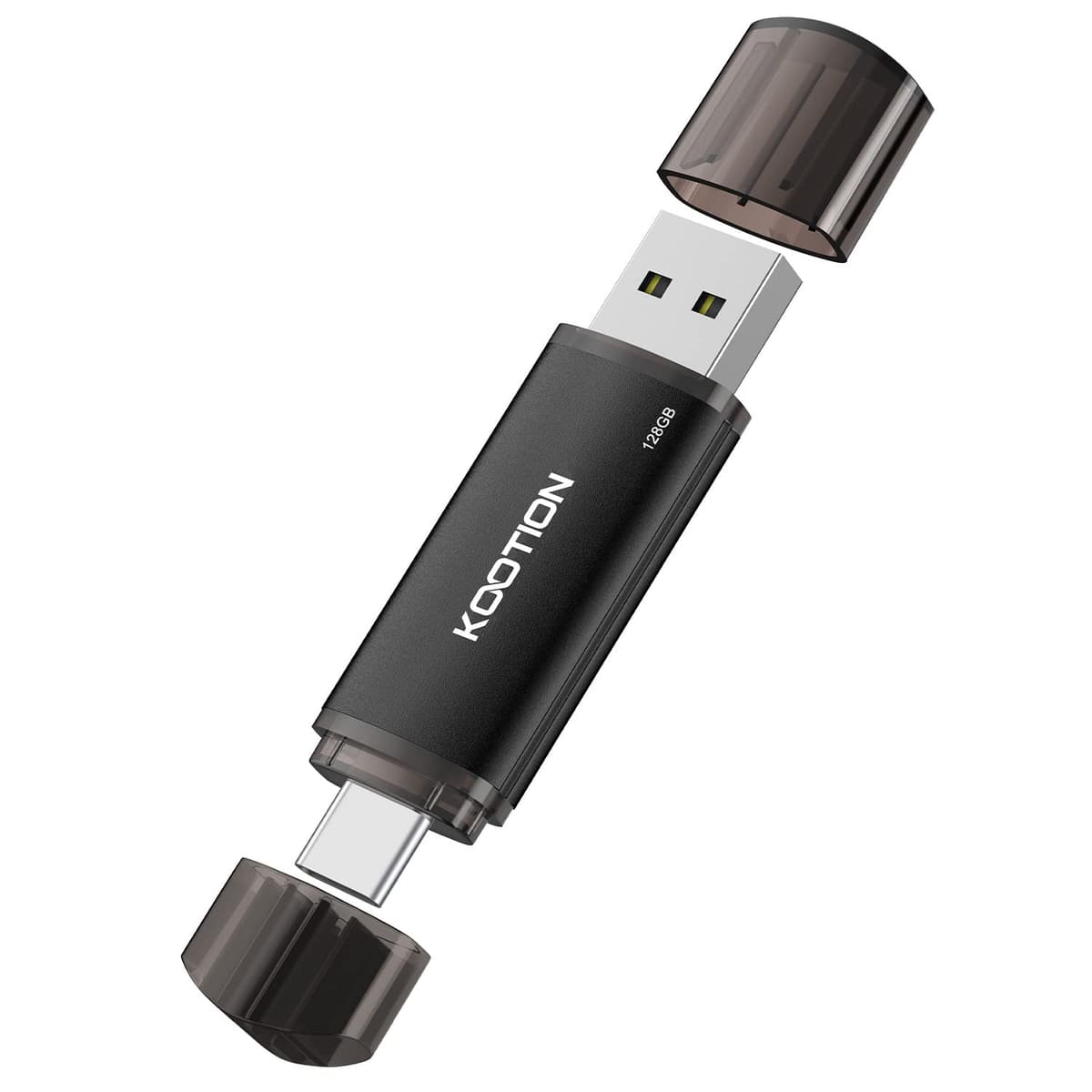 KOOTION Memoria USB de 128 GB, USB C OTG 2.0, 2 en 1, 128 G, Unidad Flash Tipo C Flash Drive 128 Gbyte con Llavero Impermeable para PC/portátil, teléfono móvil Tipo C