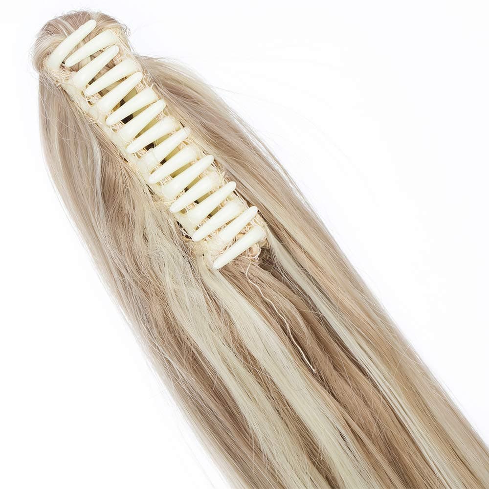 17"(43cm) SEGO Ponytail Long Synthetic Hair Looks Natural [Red Brown/Orange] Clip in Hair Extensions Curly Tail Ponytail Extension (90g) — view 59