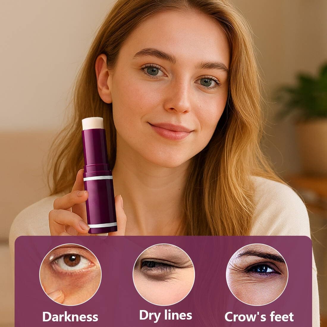 Bálsamo Multifuncional de Calcio y Colágeno en Barra – Pack de 2 – Crema Facial Coreana Rejuvenecedora – Stick Coreano Antiarrugas con Efecto Lifting para Rostro, Ojos, Cuello y Labios — view 7