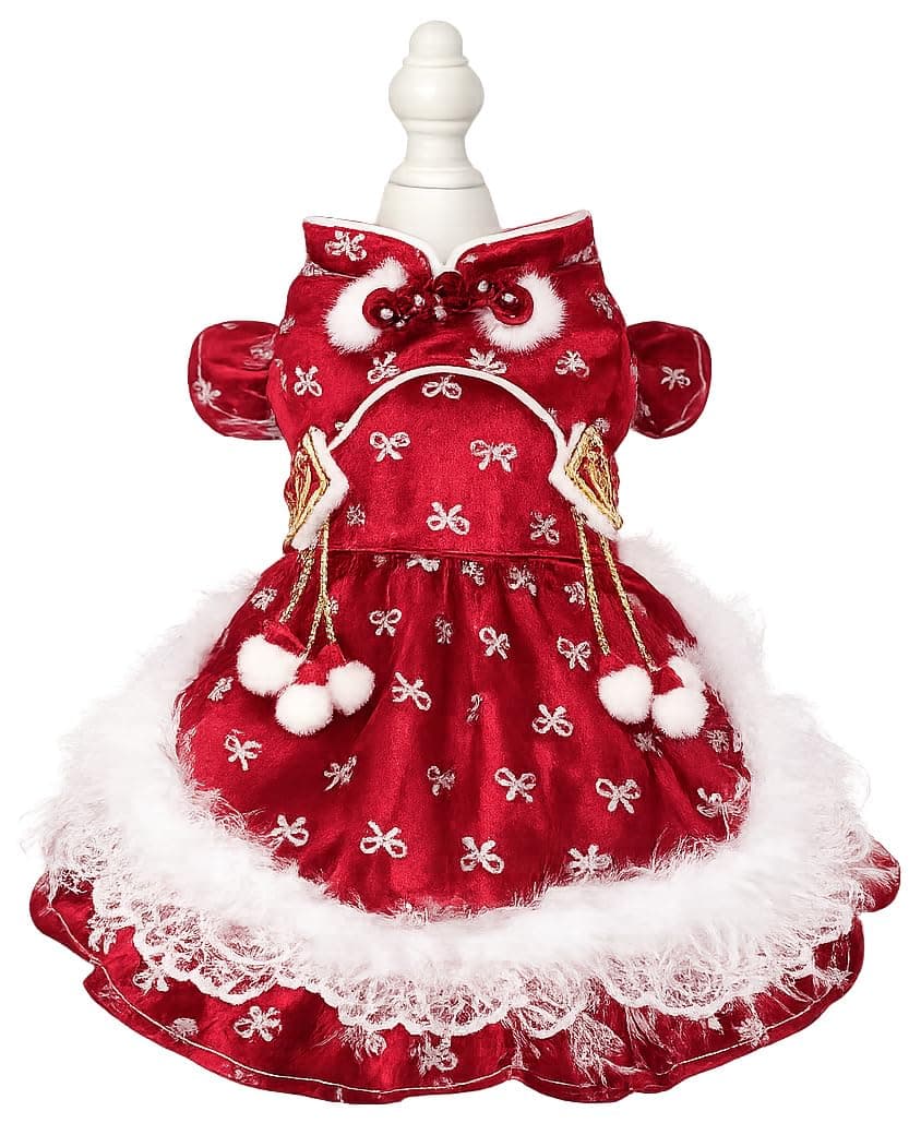 MaruPet Fashion Sweet Puppy Dog Chiffon Princess Dress for EXTRAL Small and Small Dog Pink S — view 12