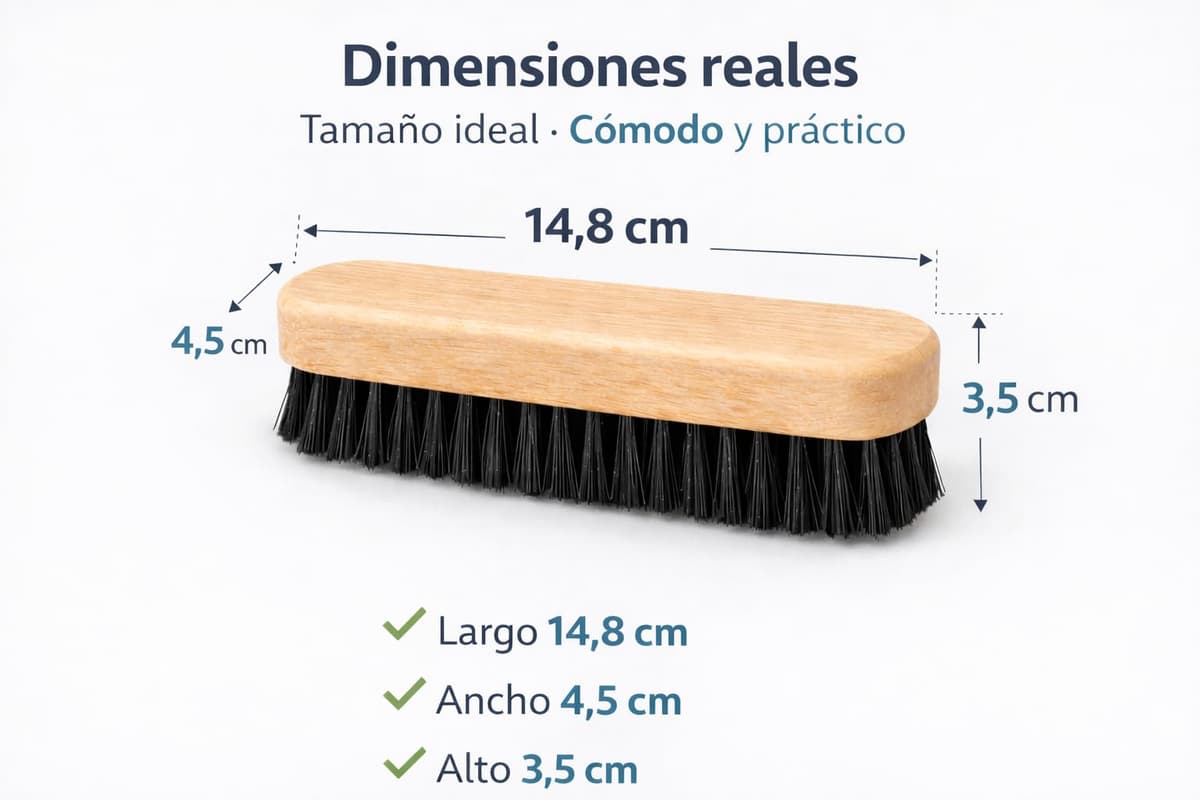 Cepillo Limpieza Zapatos Cerdas Duras Madera Natural Cepillo para Calzado Multiusos Limpiar Botas Zapatillas y Cuero Duradero 1 Unidad — view 3