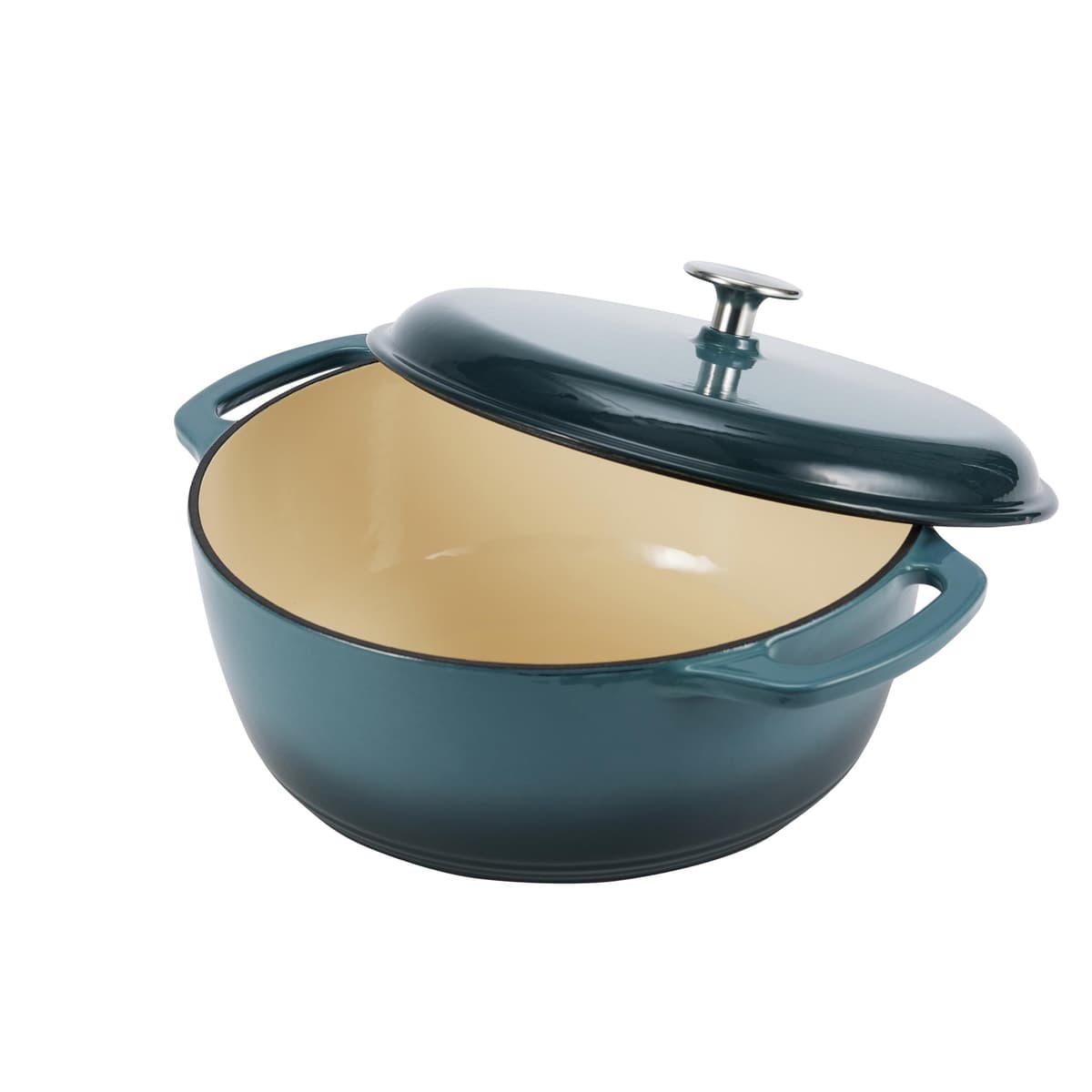 Amazon Basics Redondo Olla de hierro fundido esmaltado, modelo SX-75QTH, 6.9 L, gris — view 2