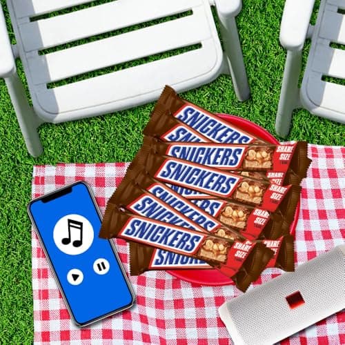 SNICKERS Milk Chocolate Candy Bars, Share Size Bulk, 3.29 oz, Pack of 24 — view 5