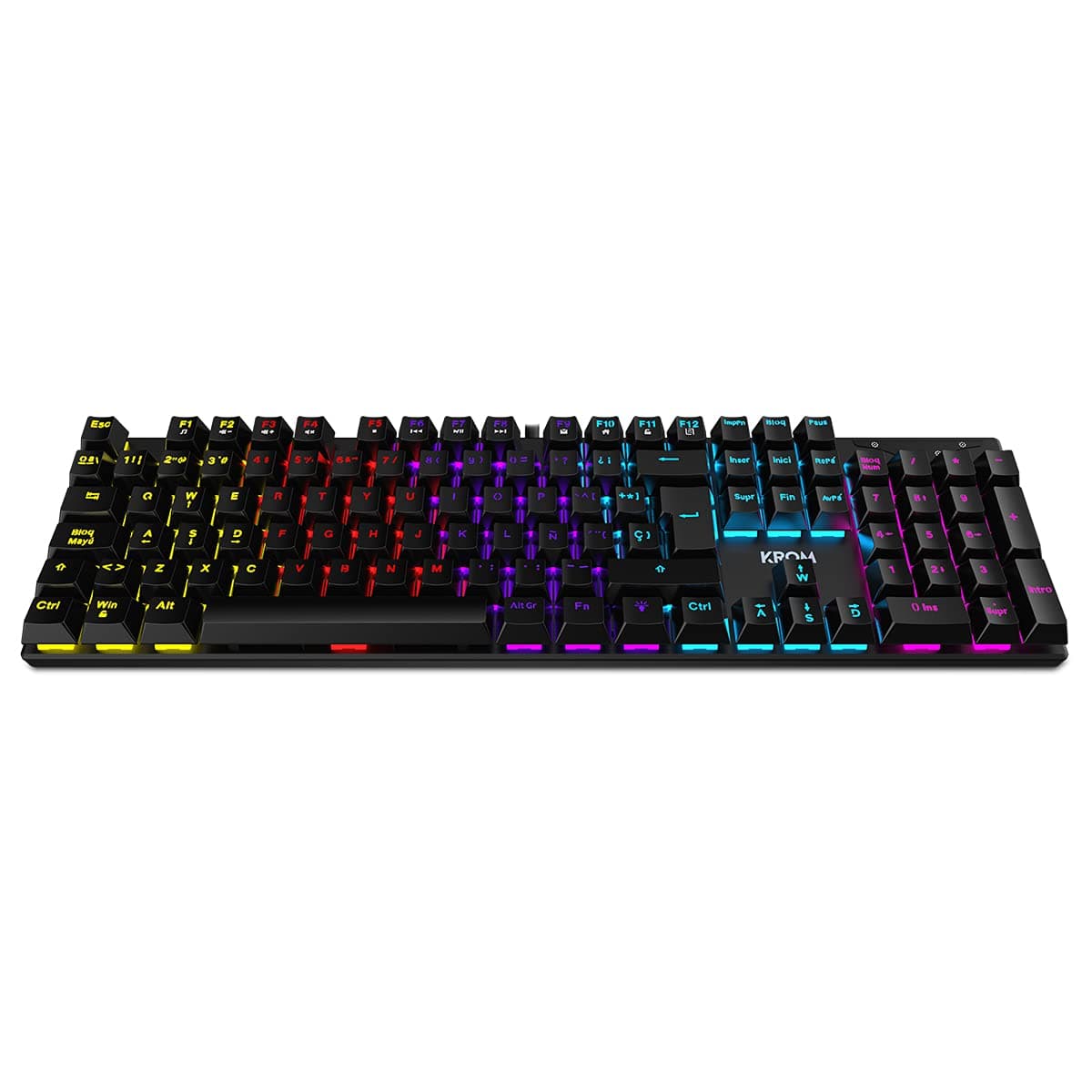 KROM Kalista - Teclado Gaming de Membrana RGB Rainbow, Formato 62%, Modo Gaming, N-19 Anti-ghosting, Windows | Mac, Layout español, Negro — view 17