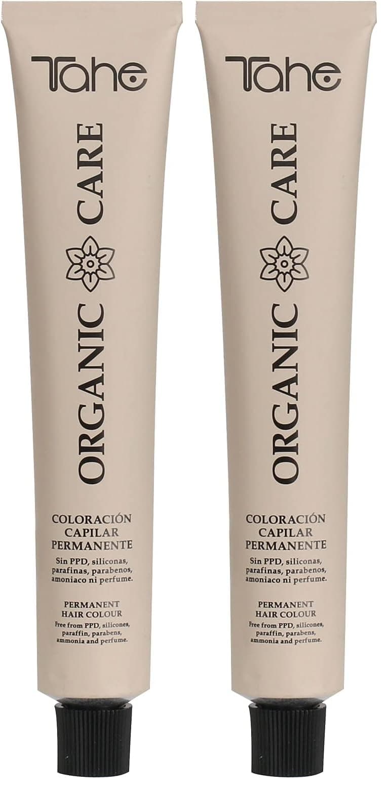 Tahe Organic Care Tinte Orgánico Permanente para el cabello de larga duración Sin Amoniaco, 100 ml, Tono 7 Rubio Medio — view 10