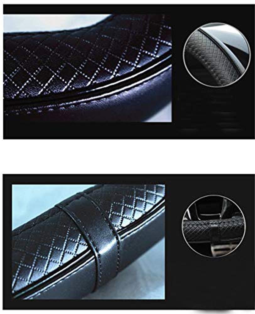 Cubiertas de Volante en Cuero de Microfibra, Transpirable, Antideslizante (Negro, Forma D) — view 5