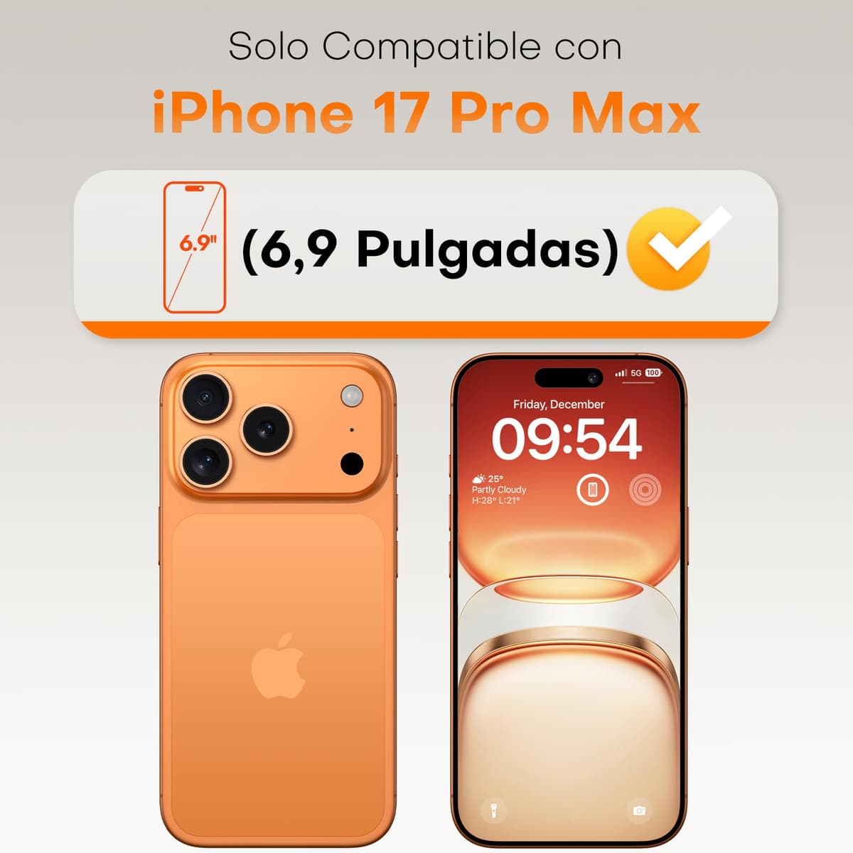 TOCOL Protector Pantalla para iPhone 17 Pro Max, Alineación Automática para Una Instalación Rápida, Cristal Templado de Dureza 9H Inastillable, HD Transparente, 2 Piezas — view 2