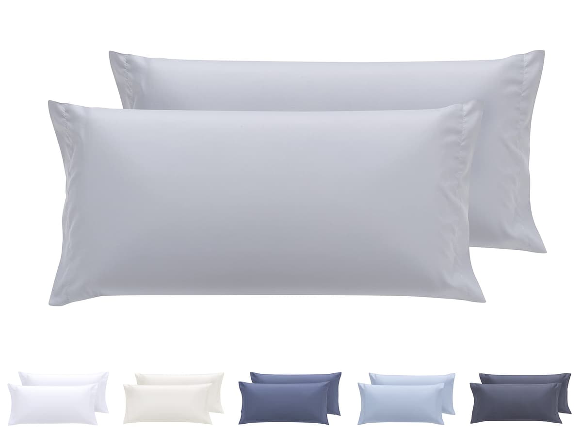 Todocama – Juego de 2 Fundas de Almohada, Microfibra Extra Suave, hipoalergénicas. Juego de 2-70x40 cm Blanco — view 15