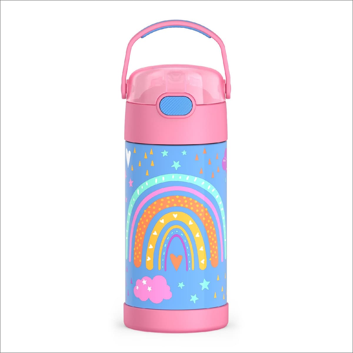 THERMOS FUNTAINER Water Bottle with Straw - 12 Ounce - Kids Stainless Steel Vacuum Insulated Water Bottle with Lid, Animal Presents — view 34