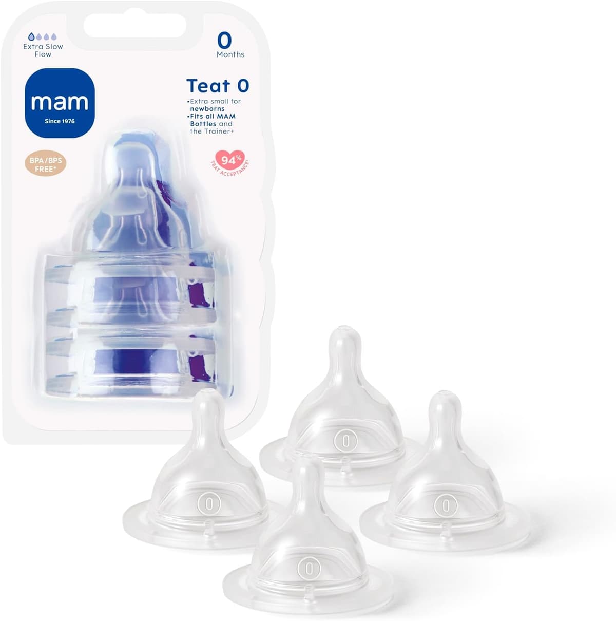 MAM Teats Size 3 | 4 Pack | Fast Flow | Suitable from 4+ Months | Fits All MAM Bottles | Made from SkinSoft Silicone | Baby Accessories — view 12