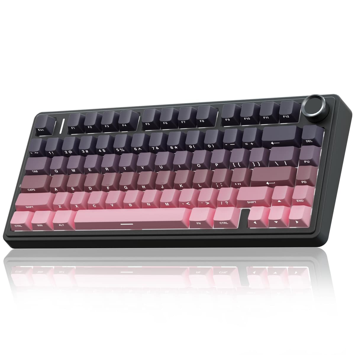 AULA F75 75% Wireless Mechanical Keyboard,2.4Ghz/Type-C/BT5.0 Gaming Keyboards,Advanced Structure,RGB Backlight,Hot Swappable Custom Keyboard for PC/Mac (Cool Black) — view 8