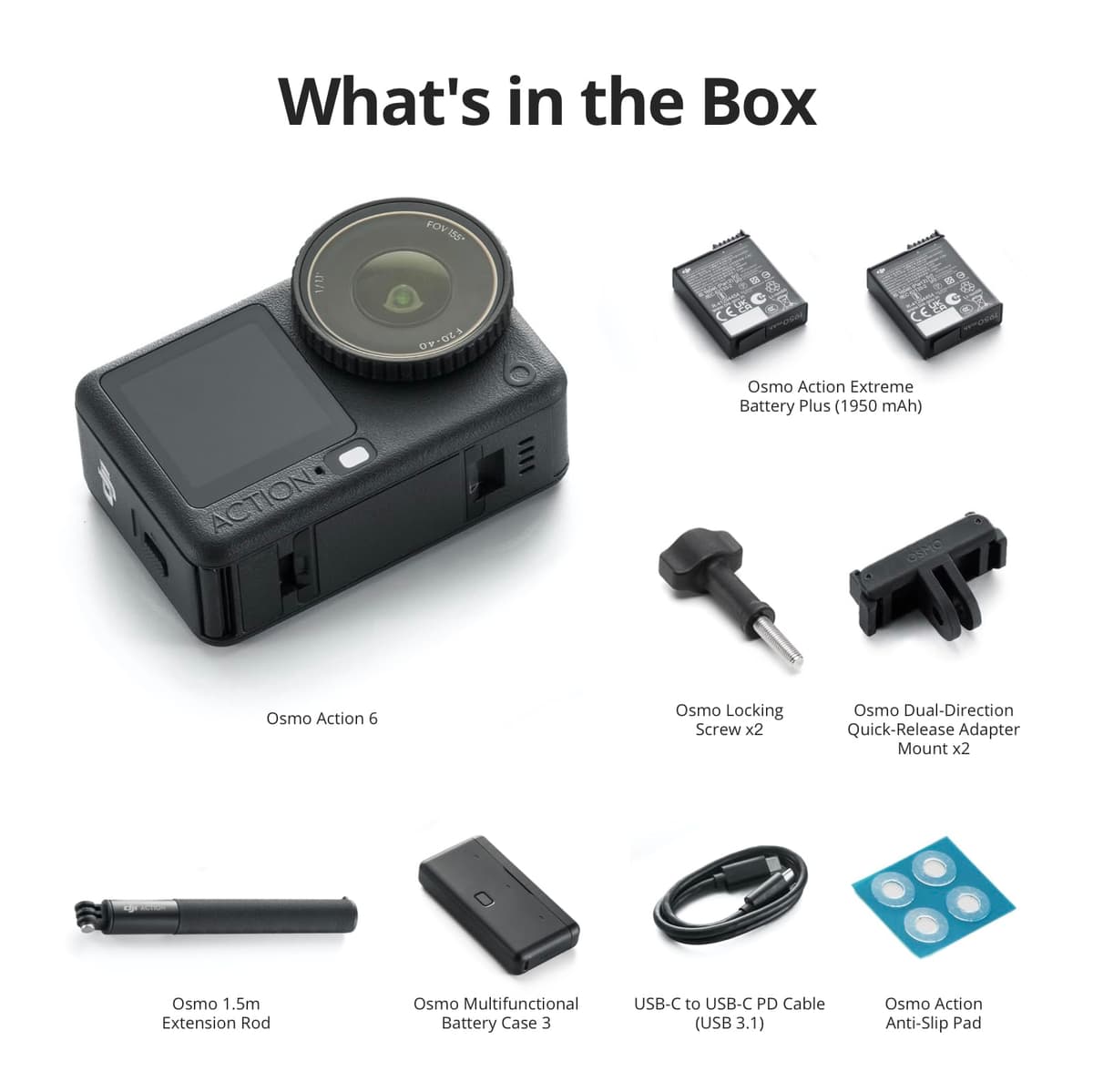 DJI Osmo Action 6 Enhanced Combo, Action Camera With 1/1.1″ Square Sensor, Variable Aperture of f/2.0–f/4.0, Extended Battery Life With 2 Batteries, Action Camera 8K for Extended Outdoor Filming — view 9