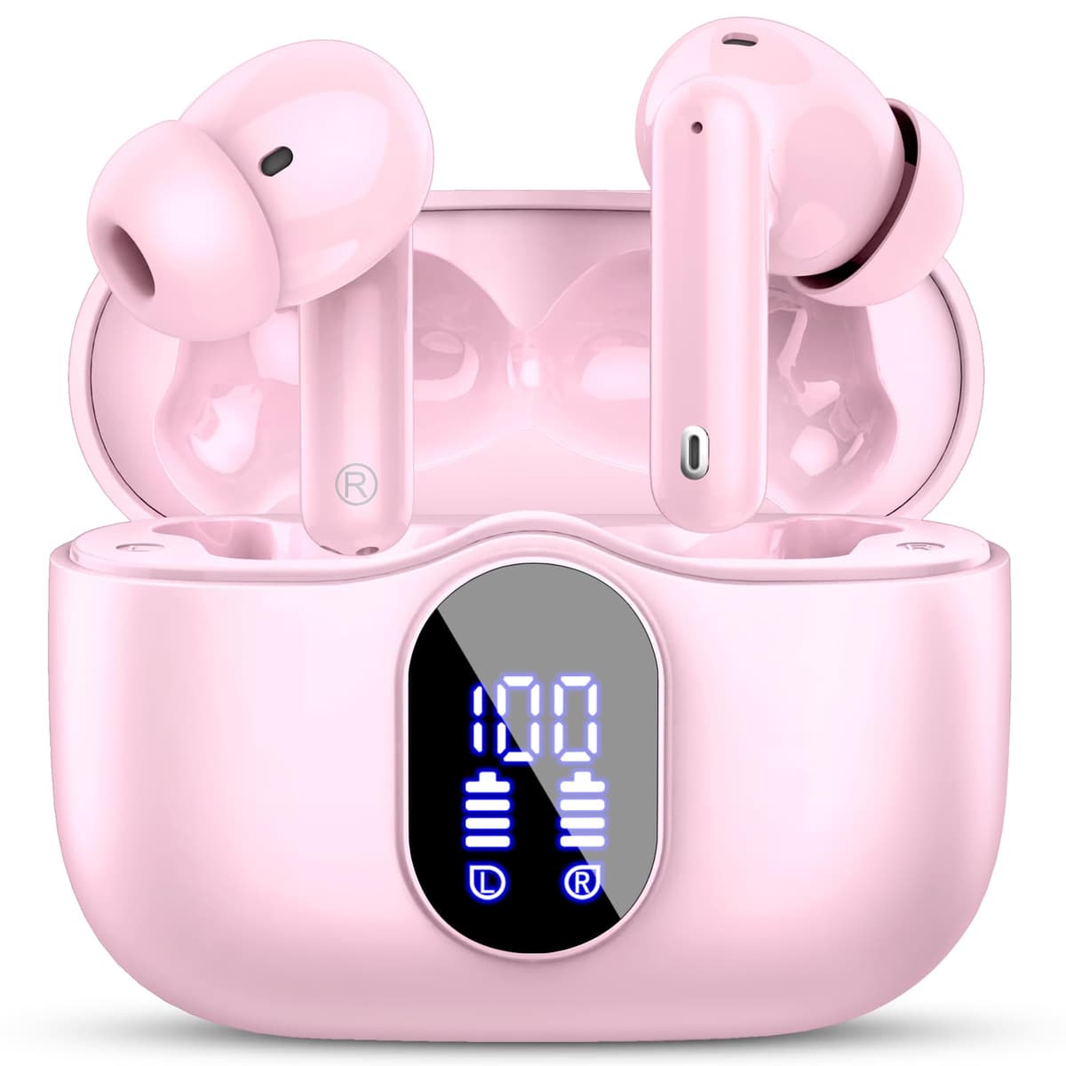 Btootos Auriculares Inalámbricos, Bluetooth 5.3 con HD Micrófono HiFi Estéreo Pantalla LED, Reducción de Ruido, 13 mm Controlador dinámico, IP7 Impermeable 36H Cascos Inalambricos — view 17