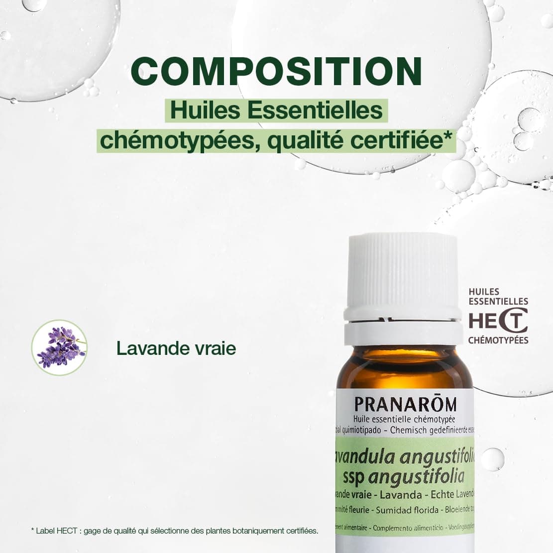 PRANARÔM Aceite Esencial Lavanda Verdadera – Sueño y Estrés – Aceite Esencial Quimiotipado HECT – 100% Puro y Natural – 10 ml — view 4