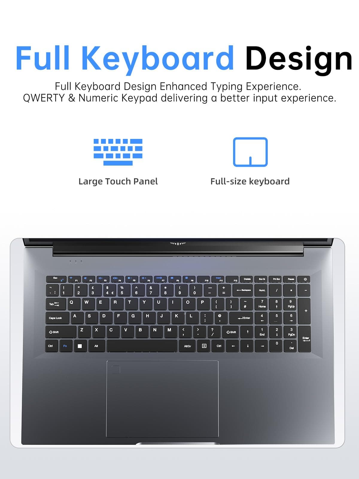 ACEMAGIC 18.5" FHD Laptop with N150 Processor up to 3.6GHz, 16GB RAM Laptop with 512GB SSD, HD Display Laptops, Support WiFi 5, BT5.0, 3*USB3.2, Dual Speakers, 8000mAh Long-Lasting Battery — view 5