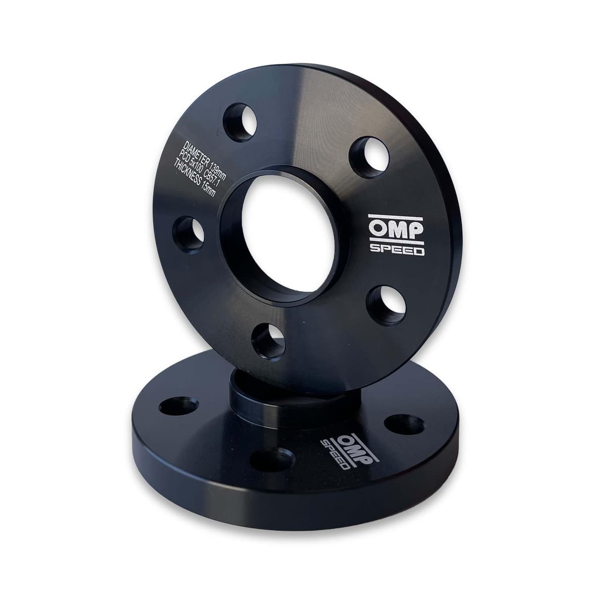 OMP Speed Juego de 2 Separadores Grosor: 5mm PCD: 4x98 CB: 58.1 OD: 139 Tornillo x8 M12x1.25 Conico Negro Aluminio - OMPS08360501 — view 25