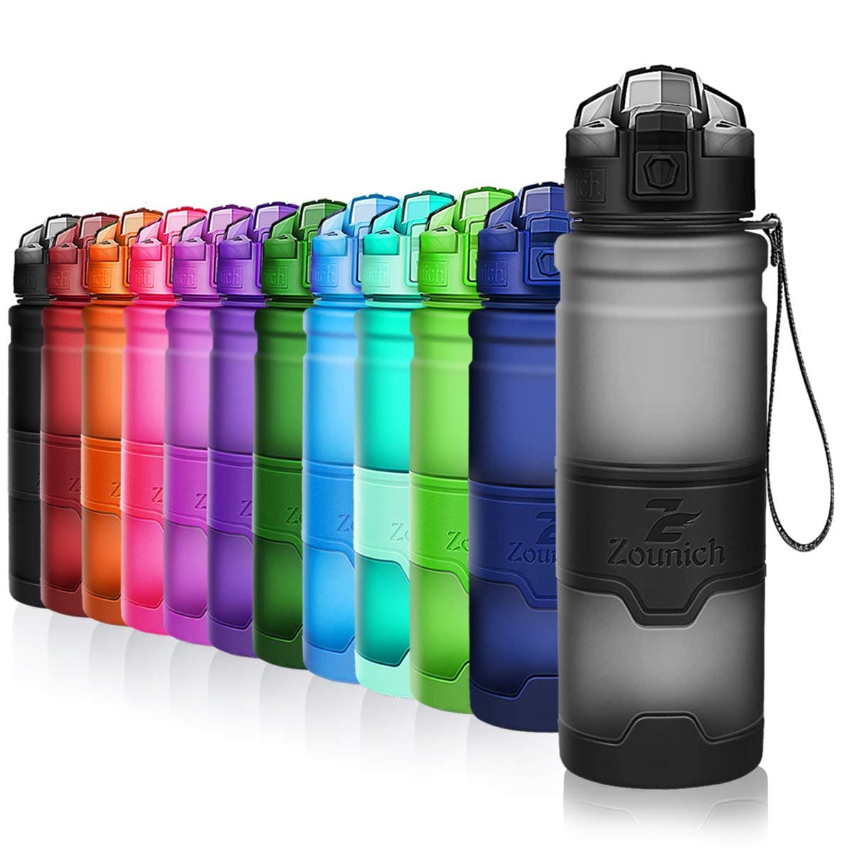 ZOUNICH Botella Agua Deporte Botellas Agua Niños sin BPA, Reutilizable Tritan Plástico Ecologica con Filtro, 400ml/500ml700ml/1l, Cantimploras para Gimnasio, Bicicleta, Colegio, Oficina, Viajes — view 16