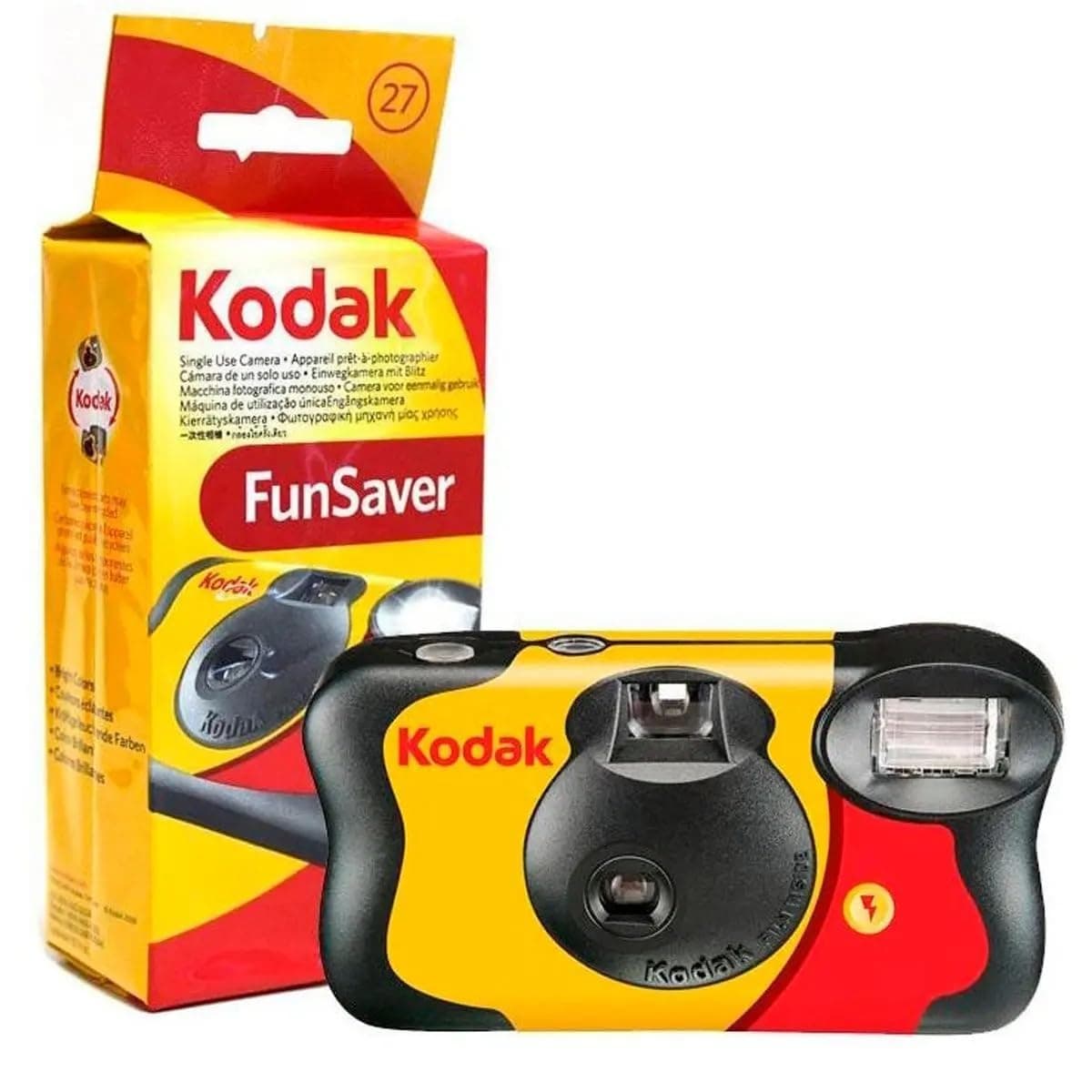 Kodak Fun Saver Disposable Camera with Flash – 27 Exposures, 35mm Film, Ready to Use, Ideal for Indoor and Outdoor Photography, Holidays and — view 2