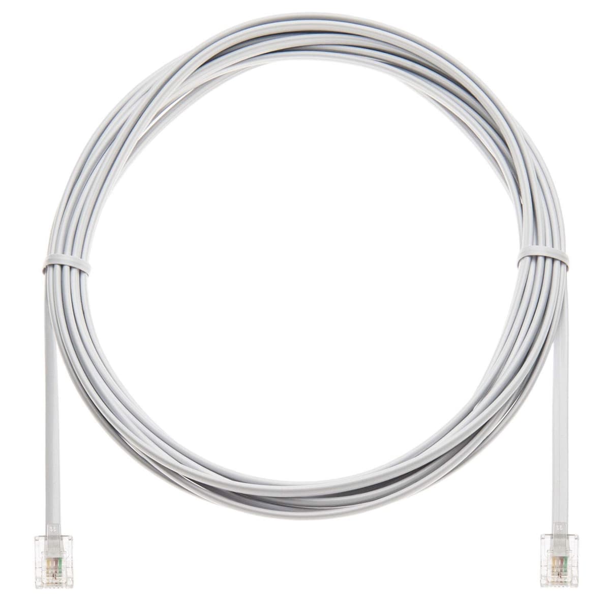 Keple RJ11 Cable ADSL 10m de Extensión Telefónico Conector Telecom de Banda Ancha de Internet de Alta Velocidad de Macho a Macho Enrutador y Módem a RJ11 Enchufe de Teléfono, Microfiltro (Blanco) — view 5