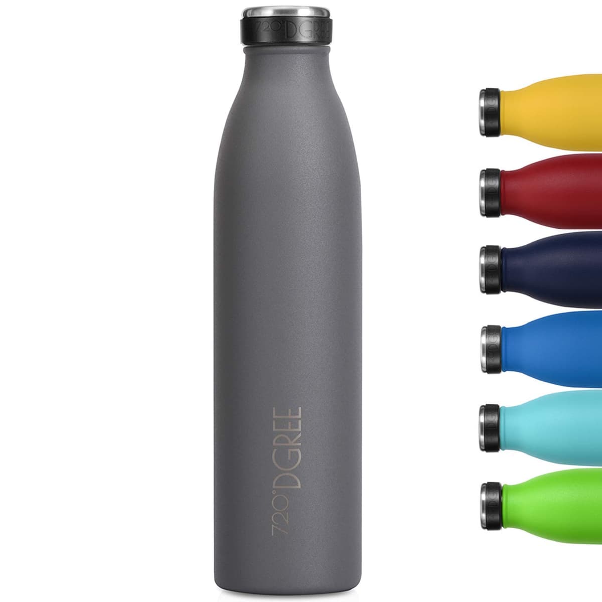 720°DGREE Botella Agua Acero Inoxidable “milkyBottle“ – 1litro - Sin BPA Free, Antigoteo y Prueba de Fugas - Frasco térmico, Cantimplora Aislada - Bebida con Gas, Deporte, Escuela, Gimnasio Exteriore — view 79