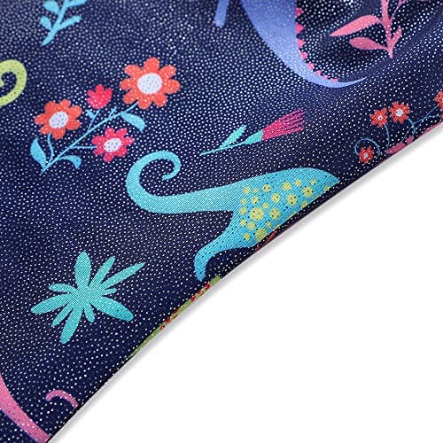 Gymnastics Leotards for Girls Unicorn Pink Purple Sparkly Swimwear Activewear (Blue Dinosaur, 110(3-4 years old)) — view 4