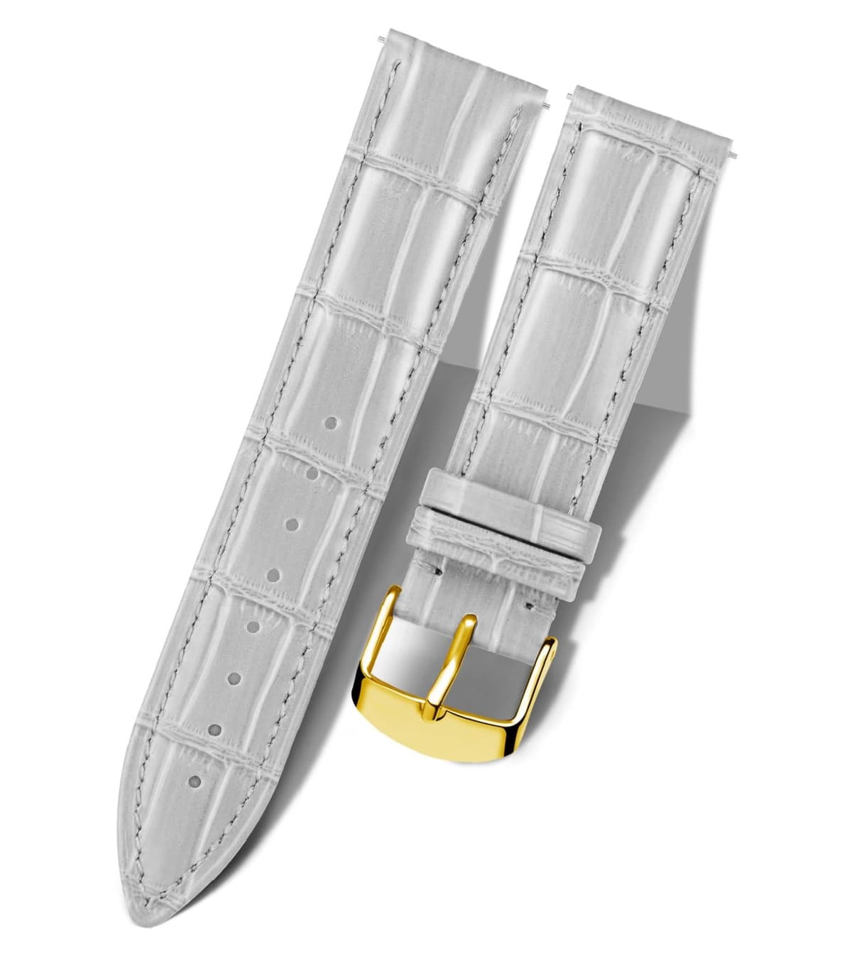 BINLUN Quick Release Leather Watch Straps Replacement Watch Bands Smart Watch Strap Crocodile Pattern in 10 Colors 13 Sizes with Silver/Gold/Rose-Gold Buckle for Men Women(10mm-24mm) — view 35