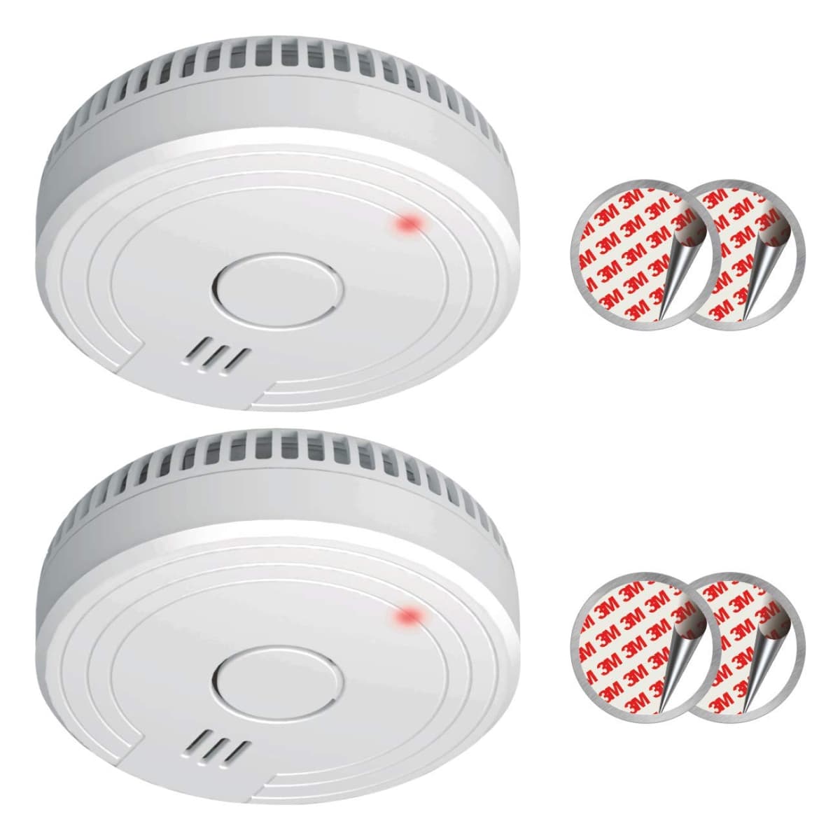 ELRO FS1805 | Juego de 2 Detectores de Humo | Kit de Montaje Magnético | Batería de 5 Años | Cumple con la Norma Europea EN14604 | Blanco | Set de 2