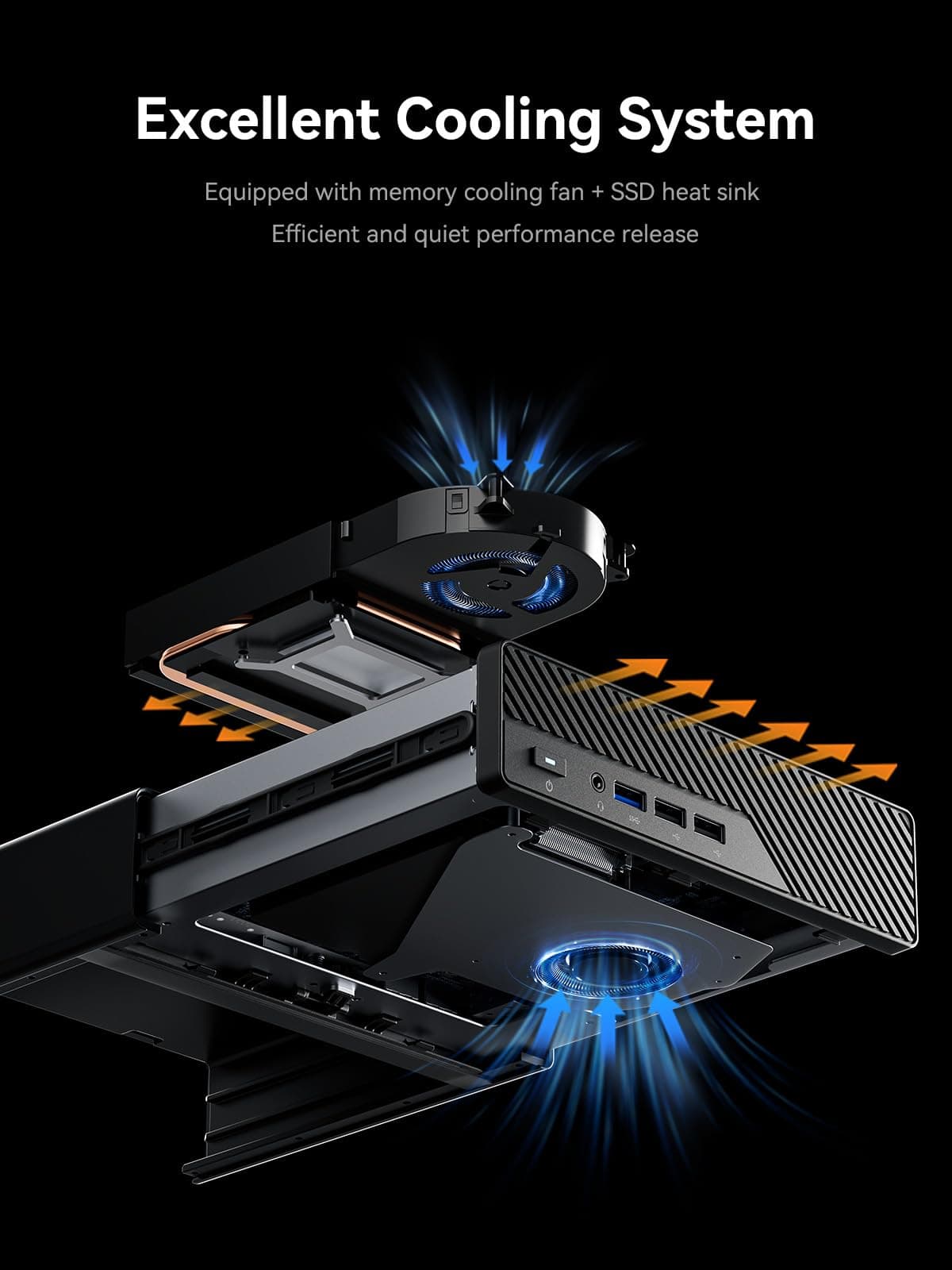 MINISFORUM MS-01 Mini Workstation Barebone with Intel Core i9-13900H (vPro Enterprise Support) Mini PC,2x 10Gbps SFP+/2x 2.5G RJ45/2x USB4/HDIM/1x PCIe4.0x16 slot/Support 3x M.2 2280/22110/U.2 SSD — view 5