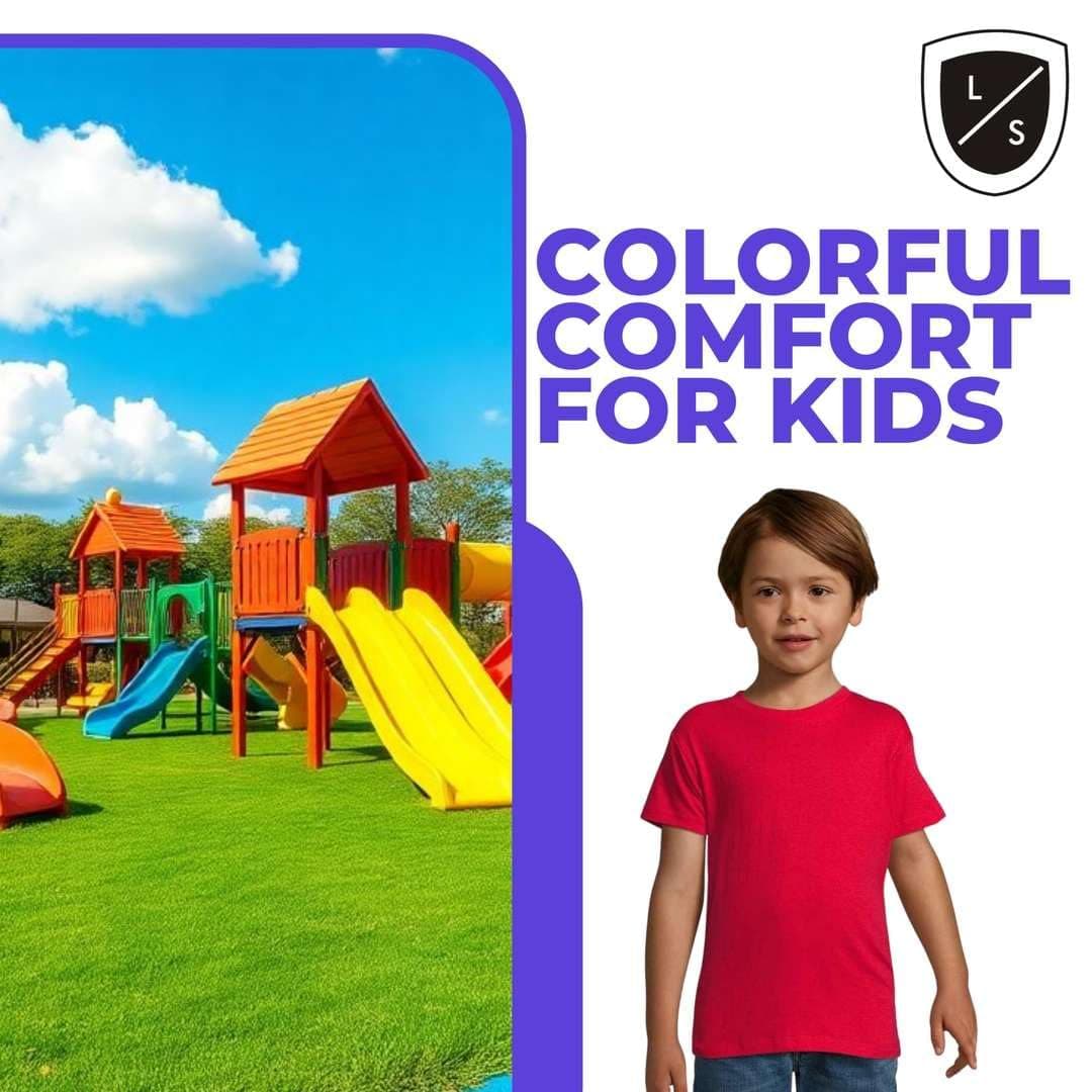 Ages 1-15 Kids Plain Blank T-Shirt Tee Shirt 100% Cotton Boys Girls Childrens Softspun Unisex School Uniform P.E. Gym — view 3